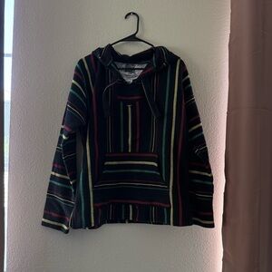 Senor Lopez Striped Poncho